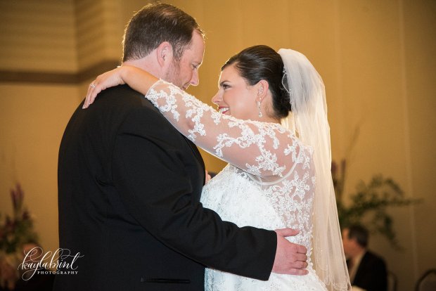 Bride and groom first dance at Texarkana Convention Center, a leading Texarkana TX conference center and wedding venue.