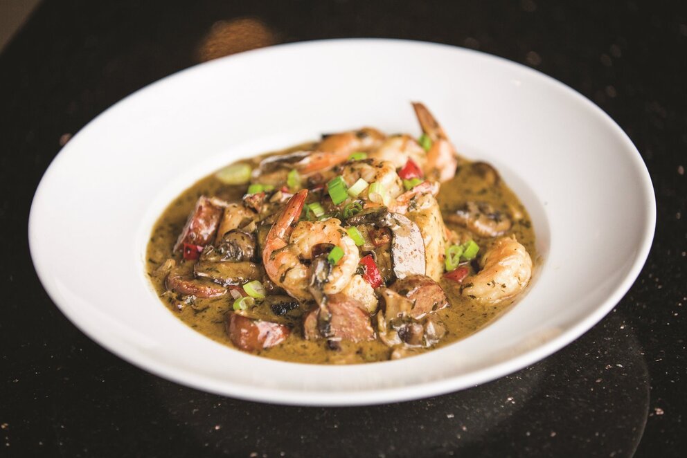 bowl of shrimp gumbo