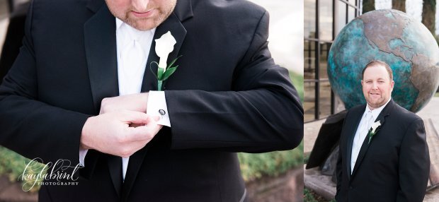 Groom portrait at Texarkana Convention Center wedding venue in Texarkana TX