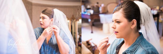 Bride preparing for her wedding day at Texarkana Convention Center wedding venue.