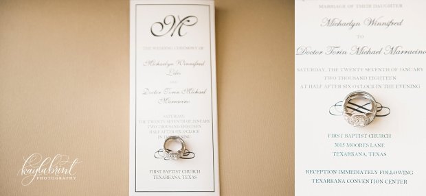 Wedding invitation detail at Texarkana Convention Center, one of the top wedding venues in Texarkana.