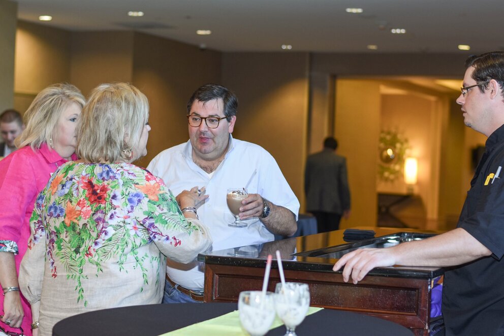 group of coworkers enjoying an Ice Cream Social at Texarkana Convention Center
